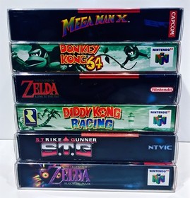 100 SNES / N64 / ATARI JAGUAR Box Protectors  Clear Cases  Super Nintendo 64 CIB
