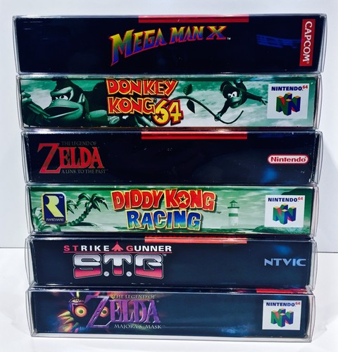 100 SNES / N64 / ATARI JAGUAR Box Protectors Clear Cases Super Nintendo 64 CIB - Picture 9 of 12