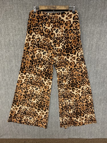 Cover Charge Pajama Pants Womens 1XL 14W Brown Pull On Sleep Bottoms Wide Leg - Picture 9 of 15