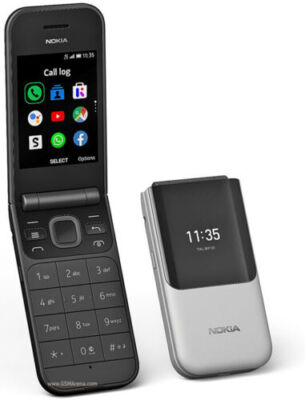 Original Nokia 2720 Flip (2019) Black 4G LTE Dual SIM KaiOS