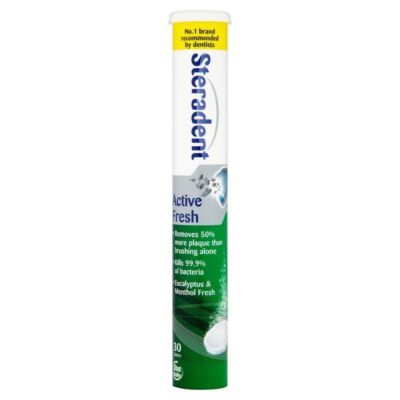 STERADENT ACTIVE FRESH DAILY CLEANER - 30 TABLETTEN
