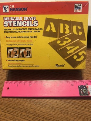 CH HANSON REUSABLE BRASS 2   Stencils.  82 Piece Set sale Helps The  USO