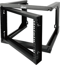 6U Open Frame Wall Mount Server Rack for 19" IT Media Equipment, 18" Depth