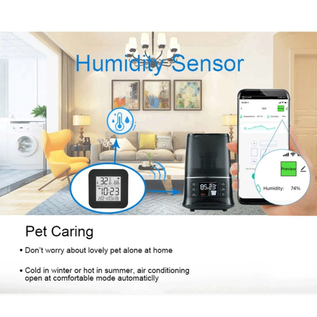 Tuya Living Room Hygrometer Temperature IR Remote Controller eBay