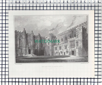 Durham Castle - ca. 1960er Buchdruck