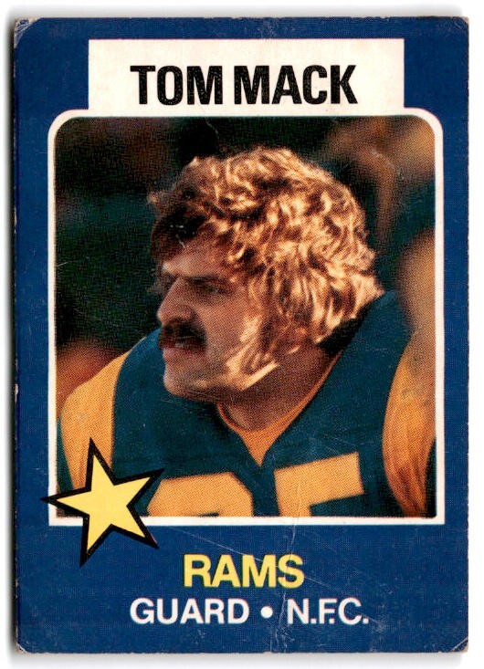 1975 Topps Wonder Bread All-Star Tom Mack #7 Rams