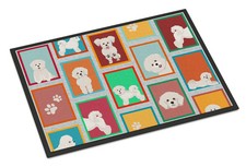 NEW Lots of Bichon Frise Doormat Front Door Mat Indoor Outdoor Rugs for