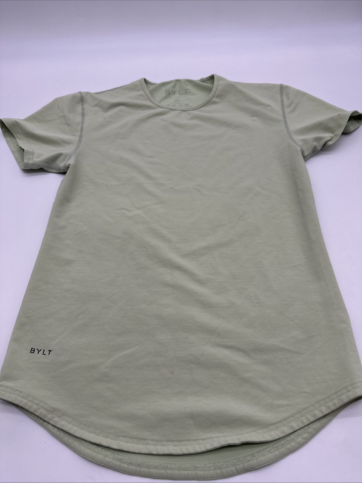 BYLT Drop Cut T-Shirt Men’s Small Green Solid ..#33510