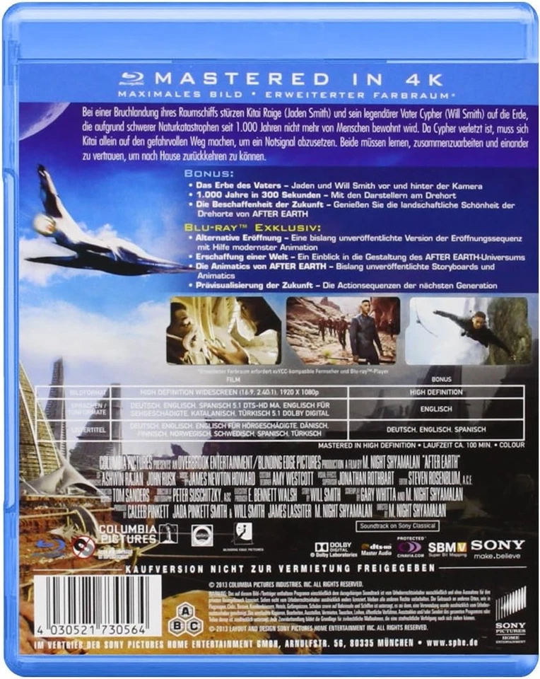 AFTER EARTH (BLU-RAY MASTERED (Blu-ray) - Image 2 of 2