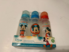 Disney 3 Pack Mickey Mouse Baby Bottles 9 Oz Sealed Brand New