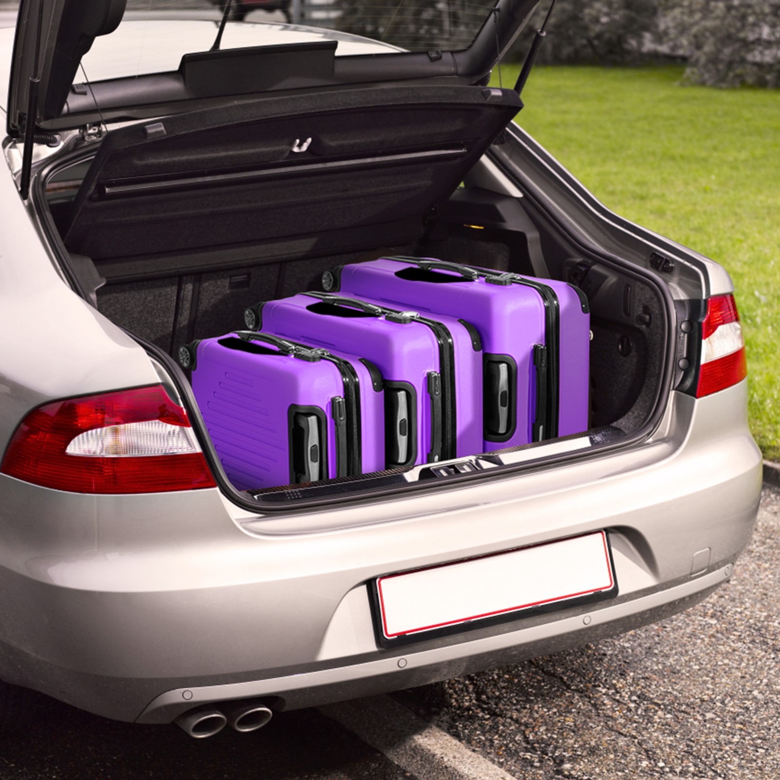 3 in1 set 20" 24" 28" Hardshell Luggage Sets Spinner Wheel TSA Lock Suitcase