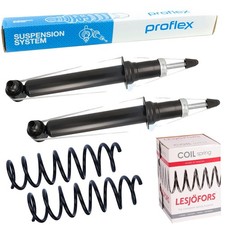 2x LESÖFORS FAHRWERKSFEDER + PROFLEX STOSSDÄMPFER HINTEN passend für BMW 5er F10