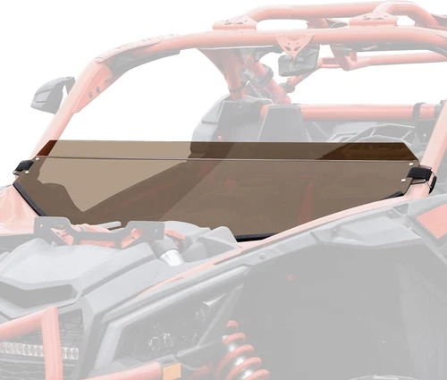 X3 Dark Tinted Half Windshield, Poly Vented Mid Windscreen Window for Can-Am Mav