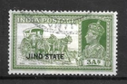 1937-38 JIND STATE, SG115 CAT £38 F. USED, HORSES KGVI, KG6, INDIA INDIAN STATES