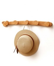 Kids Coat Rack Wall Mount - Wood Cute Coat Hooks Wall Mounted for Hanging Clo...