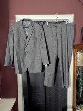 BROOKS BROTHERS 2pc Vitale Barberis Canonico MiUSA Woven Gray Mens Suit 44R