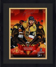 Framed Brayden McNabb Golden Knights 2023 SC Champs Signed 16x20 Misfits Photo
