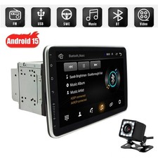 Double 2DIN Rotatable 10.1'' Android 15.0 Touch Screen Car Stereo Radio GPS Wifi