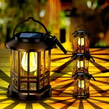 4 Pack Solar Lanterns Outdoor Waterproof Hanging Solar Powered Lanterns Light...