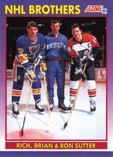 Rich Sutter / Brian Sutter / Ron Sutter BRO 1991-92 Score American #378