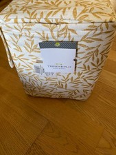 NWT Threshold flannel sheet set 4pc FULL 2018 Rare Gold Leaf Off White DOUBLE