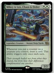 Mikey & Leo, Chaos & Order 158/343 Teenage Mutant Ninja Turtles Foil Rare