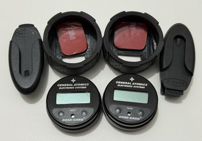 Lot of 2 - General Atomics Dose Gard Personal Radiation Dosimeter *Needs Battery