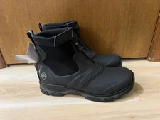 NEW The Original Muck Boot Company Men's Apex Mid Zip Ankle Boot Black Size 12