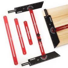 Stair Tread Template Tool, Stair Gauge Set Shelf Layout Measuring Scribe Tool...