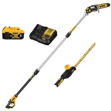 20V MAX Cordless Lithium-Ion Pole Saw and Pole Hedge Trimmer Combo Kit with (1)
