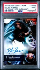 2023 Bowman Platinum Dylan Beavers Top Prospects Auto #TOP-82 PSA 9 Gem Mint