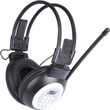 FM Portable Stereo Radio Headphones, Foldable Over Ear Wireless Walkman Gear