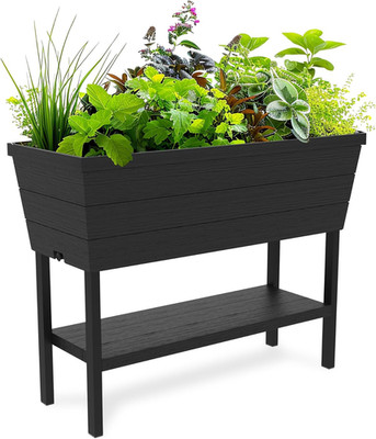 Keter Urban Bloomer 12.7 Gallon Raised Garden Bed   Elevated Outdoor Planter Box