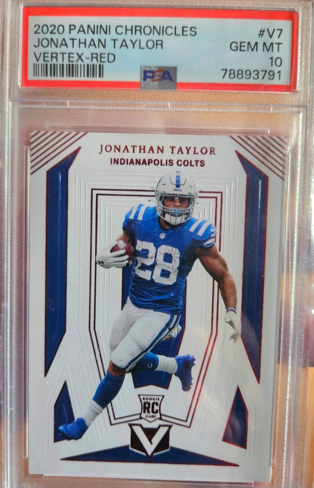 Jonathan Taylor Panini Chronicles Vertex #V7 Red