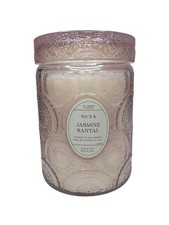 Leoben Co No. 34 Jasmine Santal Scented Candle in Pink Glass Jar, 18 Oz/510 g