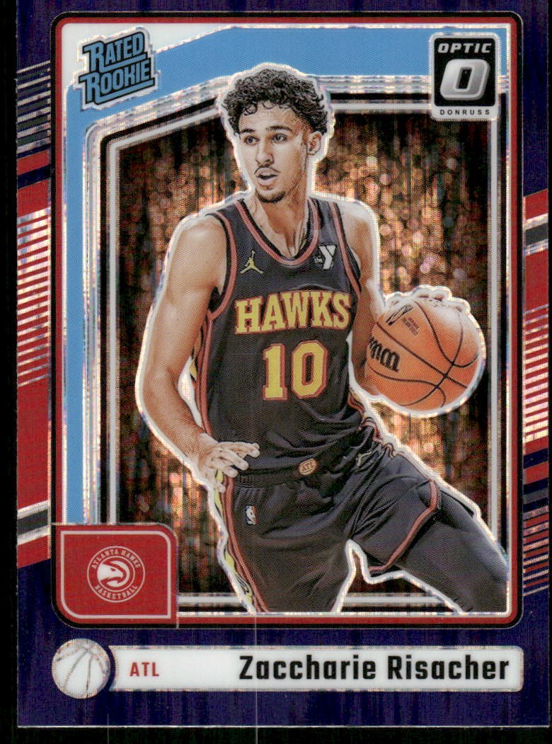 2024-25 Donruss Optic #268 Zaccharie Risacher Purple Shock
