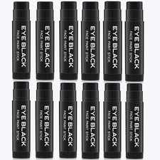 Eye Black Stick, 12pcs Anti-Glare Under Eye Sports Grease Stick for Football Bas