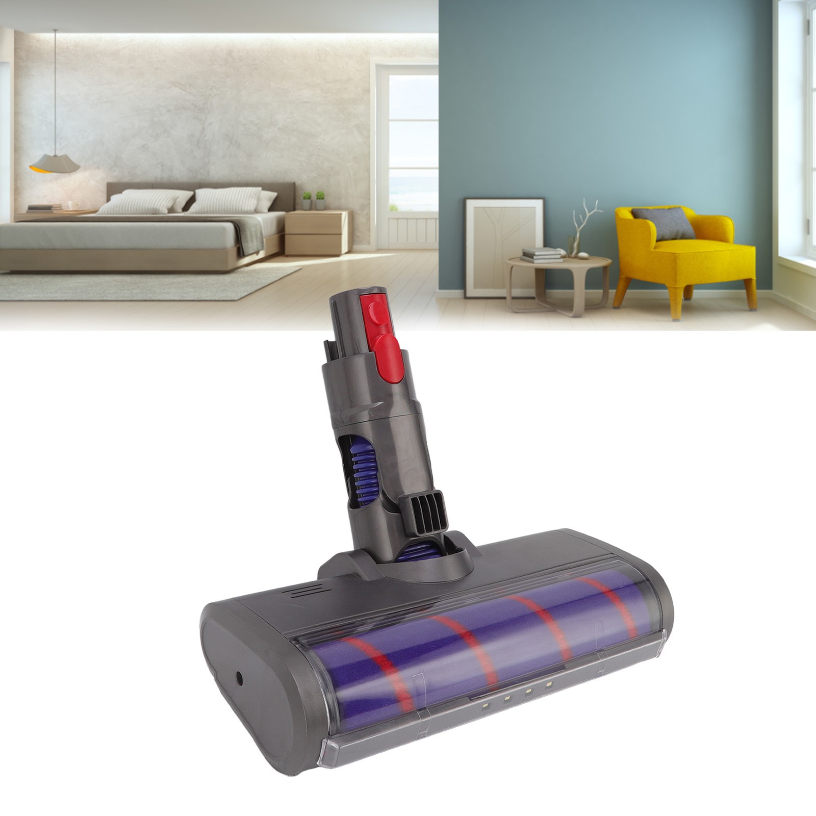 Vacuum Cleaner Soft Cleaner Head Flannelette Roller Cleaner Head Replacement Fo✈