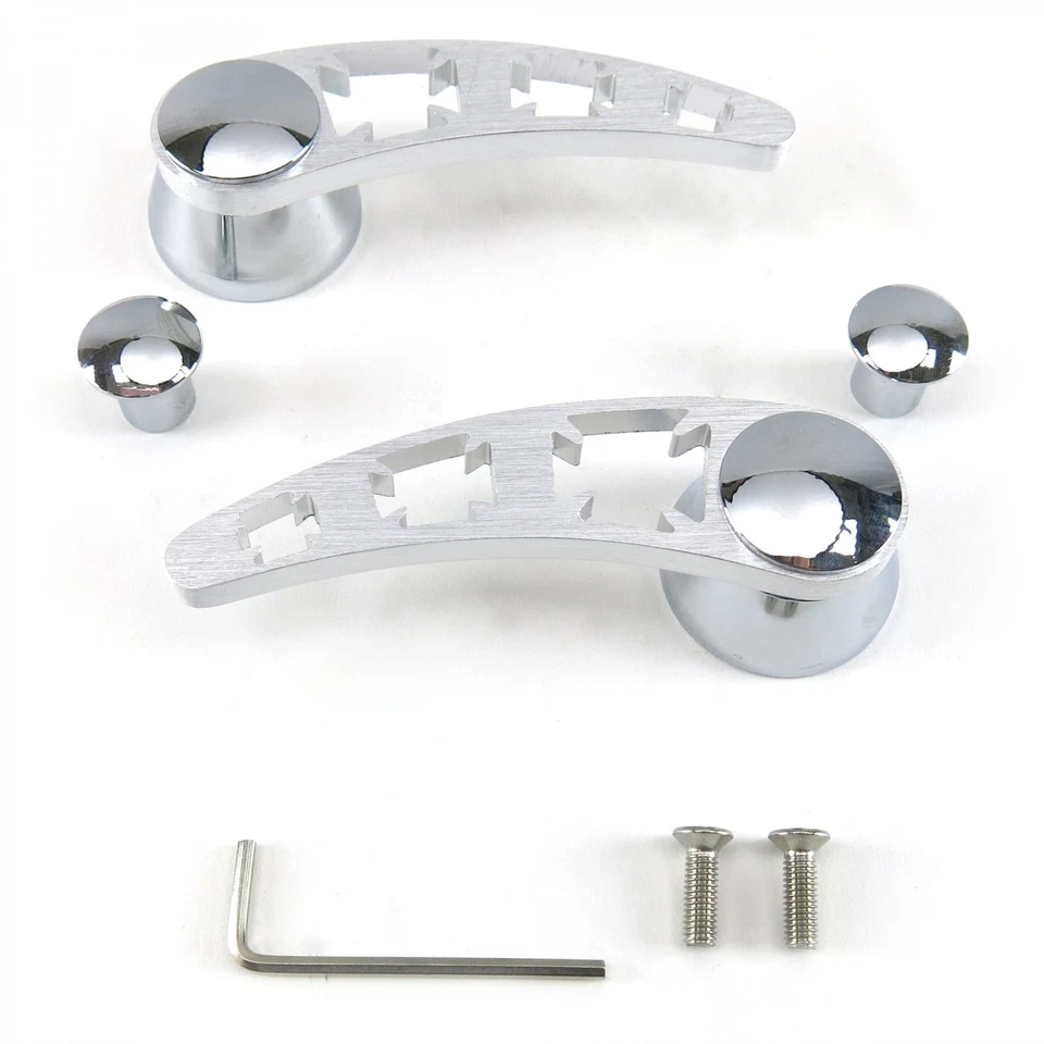 Manivelas de porta e janela "maltês" de tarugo (par) vara de rua carregador pista circular - Imagem 4 de 4