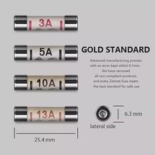 Fuses Domestic Household Plug Ceramic 1A 2A 3A 5A 7A 10A 13A Various Pack Sizes