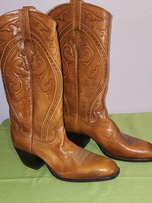 Dan Post Women's Embroidered Brown Cowboy Boots Size 6