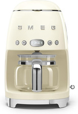 SMEG Cafetera de Goteo Retro Años 50 10 Tazas Arranque Automático Mantener Caliente Crema -Programable