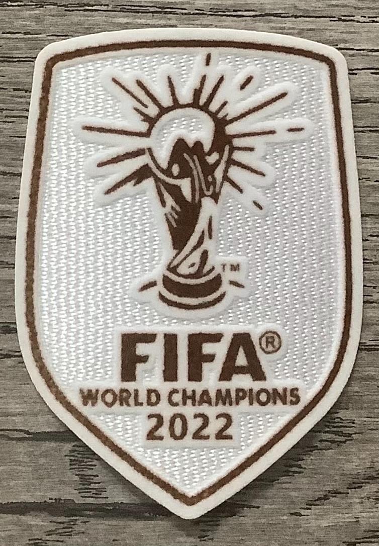 FIFA World Cup Champions 2022 Football Gold Badge Patch Heat Press