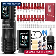 2Pcs 2300mAh Battery Adjustable Tattoo Pen Wormhole Tattoo Gun Kit Xtreme Tattoo