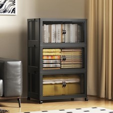 95Gal/381Qt Extra Large Stackable Storage Bins Folding Collapsible Storage Bi...