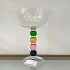 New ListingMulticolor Bubble Stemmed Glass Holiday Cocktail Champagne Glassware New