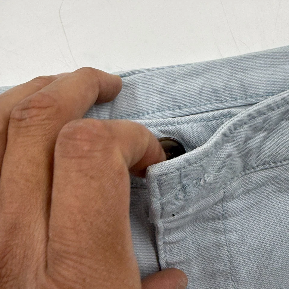 Pantalones chinos antiguos azul marino de pierna ancha para mujer talla 18 azul claro algodón calce informal Foto 3 de 4