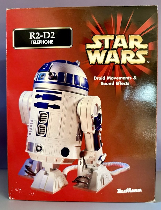 STAR WARS R2-D2 Telephone Corded Phone with Sounds Vintage (new)
