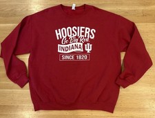 Indiana University IU Sweatshirt Crimson Red White XL