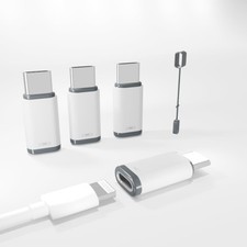 4 Pack Lightning to USB C Adapter for iPhone 15/16/17/17 Pro Max/Plus, Samsun...